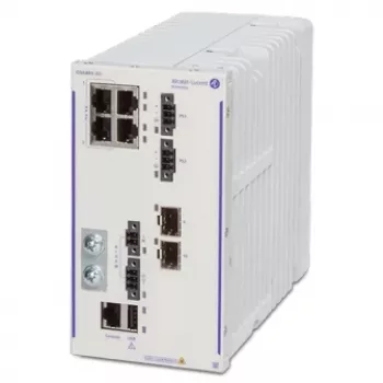 Alcatel-Lucent OmniSwitch 6465-P6 zarządzany przełącznik L3 z 4x Gigabit PoE+ i 2x SFP, 150W High PoE, montaż na szynie DIN/ścianie
