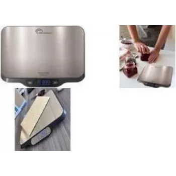 Little Balance LB 8705 c-Parfait ładowalna waga kuchenna USB-C, 5 kg, precyzja 1 g, bez baterii, LCD