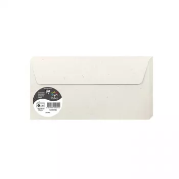 Koperta DL Pollen by Clairefontaine, naturalny papier 100% z recyklingu, 120 g/m², 110 x 220 mm, 1 sztuka (55012C)
