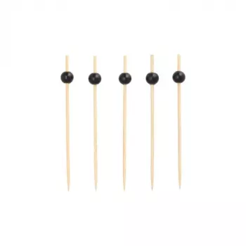 PAPSTAR Szpadki do Finger Food Black Pearl, 125 mm, Bambusowe, 200 sztuk 11300