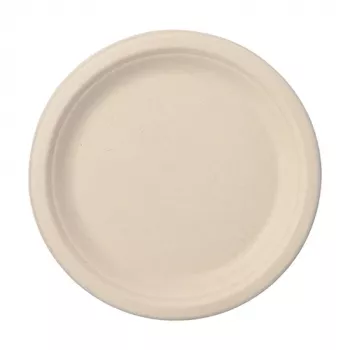 PAPSTAR Pure talerz z trzciny cukrowej, okrągły, 230 mm, 50 szt., kompostowalny, odporny na mikrofale 89866