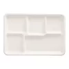 PAPSTAR Taca Menu z Trzciny Cukrowej pure, 5 Komór, Biała, Kompostowalna, 1 Sztuka (89881)