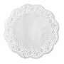 PAPSTAR Okrągła serwetka pod ciasto, 320 mm, biały tłoczony papier koronkowy, 40 g/m², 1 sztuka (12456)
