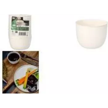 PAPSTAR pure miseczki z trzciny cukrowej Evidence, okrągłe, 175 ml, Ø 7,2 cm, białe, 10 szt. (89993)