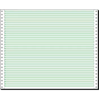 Papier ciągły SIGEL 12370, pojedyncza perforacja, zielone linie, 305 x 375 mm, 60 g/m², 2000 arkuszy