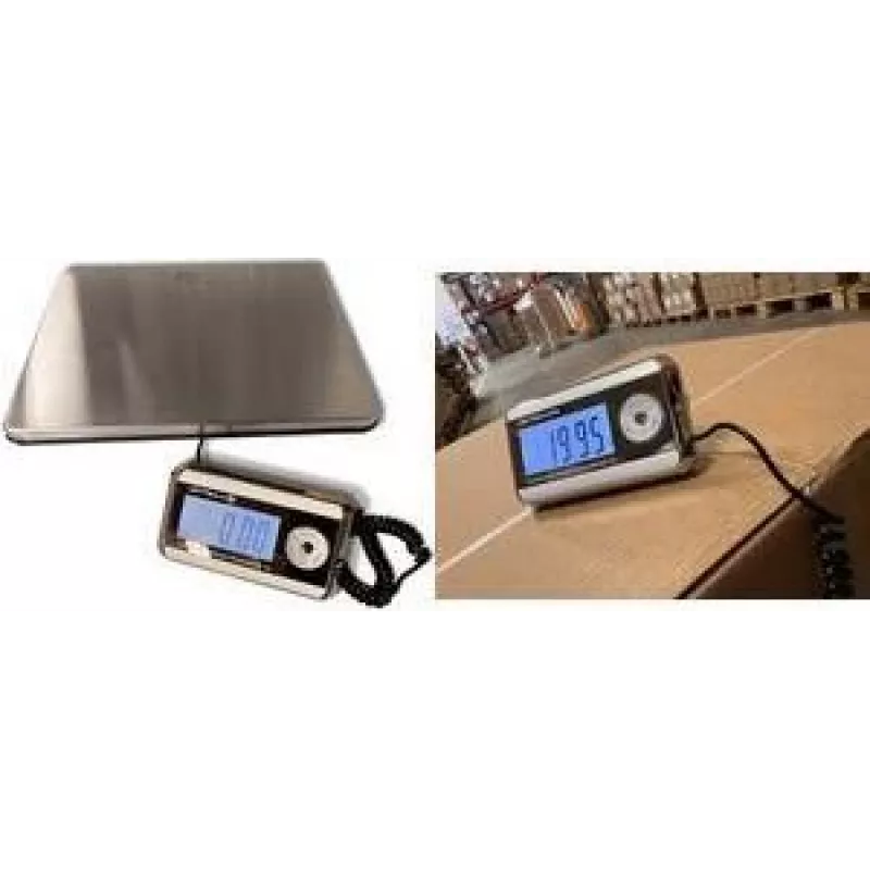 Little Balance LB 8371 Pro e-200 cyfrowa waga paczkowa, 200 kg nośności, 50 g dokładności, platforma ze stali nierdzewnej, oddzielny wyświetlacz LCD