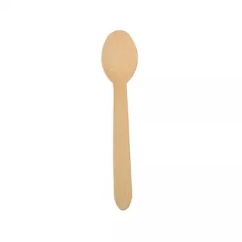 PAPSTAR pure Łyżka drewniana, 157 mm, drewno brzozowe, naturalny jasny, 500 sztuk, biodegradowalna 86941