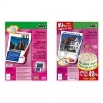 SIGEL Błyszczący Papier Fotograficzny A4 170 g/m² 100 Arkuszy