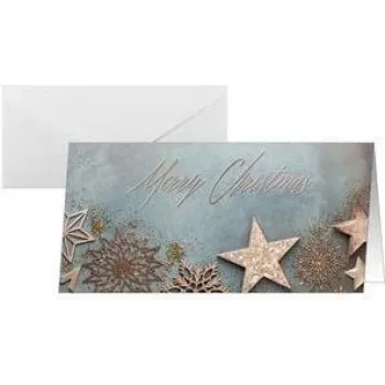 SIGEL DS099 Glamorous Christmas Cards, DIN Long, 10 kartek