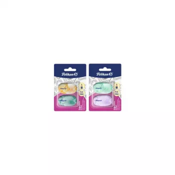 Pelikan Ergonomiczny bez PVC plastikowy gumka, 2-pak blister 400207753