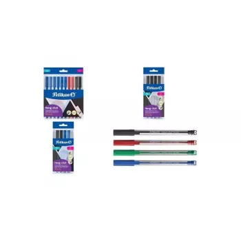 Pelikan Hang Stick Długopis kulkowy 0,7 mm Niebieski Przezroczysty (10 szt. w woreczku foliowym) 400207122