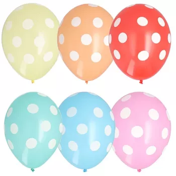 PAPSTAR Dots balony lateksowe w mieszanych kolorach, 29 cm, 100 sztuk 84525