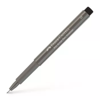 Faber-Castell PITT Artist Pen, Warm Grey IV, Pigmentowany tusz indyjski, końcówka pędzelkowa, wysoka światłotrwałość, 1 pisak 167073