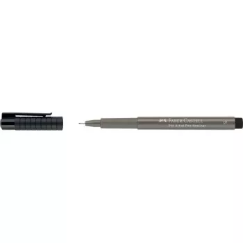 Faber-Castell PITT Artist Pen, Warm Grey IV, Pigmentowany tusz indyjski, końcówka pędzelkowa, wysoka światłotrwałość, 1 pisak 167073