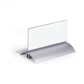 DURABLE PRESENTER DE LUXE Podstawka na biurko z nazwiskiem, dwustronna, wkład 61 x 150 mm, przezroczysty akryl, 2 sztuki 820119
