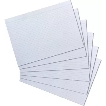 Herlitz Karty indeksowe DIN A4, linia, białe, 170 g/m², bezdrzewne, niebieska linia, dwustronne (10621282)