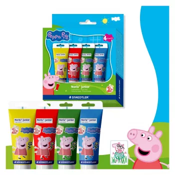 STAEDTLER Noris junior Peppa Pig farby do malowania palcami, 4 x 150 ml, od 2 lat 8814 L1