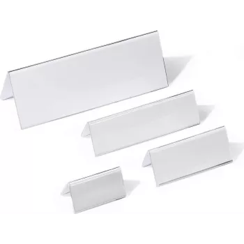 DURABLE Uchwyt na tabliczkę z nazwiskiem na stół Tent Card 61/122x210 mm Akryl 10 sztuk 803419