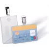 DURABLE Uchwyt na kartę ID z klipsem na 1 kartę, przezroczysty, 25 sztuk (811319)