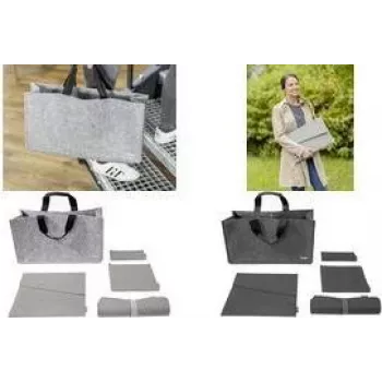 SIGEL BAB02 Torba do współdzielenia biurka Basic L, ciemnoszara, zestaw 5-częściowy