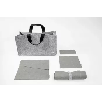 SIGEL BAB01 Torba do biurka dzielonego Basic L, jasnoszara, zestaw 5 sztuk
