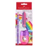 Faber-Castell Unicorn Jumbo zestaw do pisania, fioletowy, 3 sztuki, grafit 3 mm, ergonomiczny trójkątny uchwyt 111528