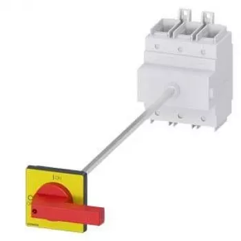 Siemens 3LD2418-0TK13 3-biegunowy wyłącznik główny i awaryjny, 250 A, czerwony/żółty