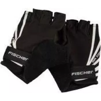 FISCHER Rękawiczki Rowerowe Sport, Rozmiar S/M, Wyściełana Dłoń, Oddychający Wierzch, Zapięcie na Rzep, Unisex, Półpalczaste 86313