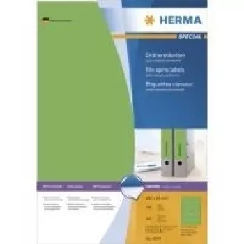 HERMA SuperPrint etykiety na teczki i segregatory zielone 61 x 192 mm 400 etykiet (100 arkuszy x 4) 4299