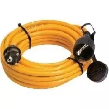 Przedłużacz gumowy AS Schwabe 25 m pomarańczowy z wtyczką i gniazdem Schutzkontakt, 3G1,5 mm², IP44, 16 A, 230 V 59225