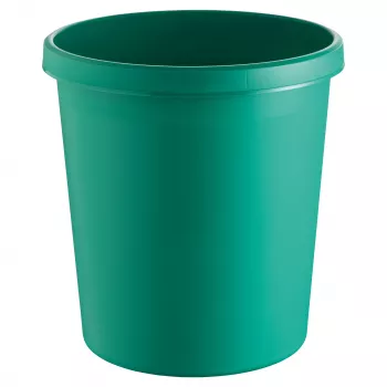 HELIT H61058-52 Okrągły plastikowy kosz na śmieci 18L zielony