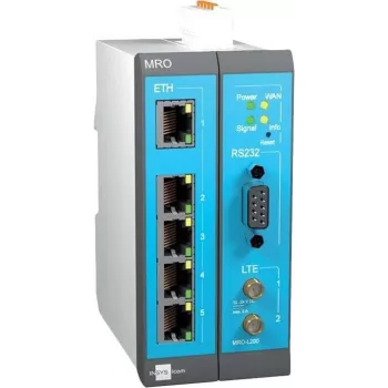 INSYS MoRoS icom MRO-L210 Przemysłowy router LTE, Ethernet WAN, 2x 10/100 Ethernet, niebieski/szary/biały 10019403