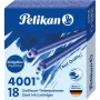 Pelikan 4001 GTP/18 Royal Blue Standard Large-Capacity Ink Cartridges, 18-Pack 300735
