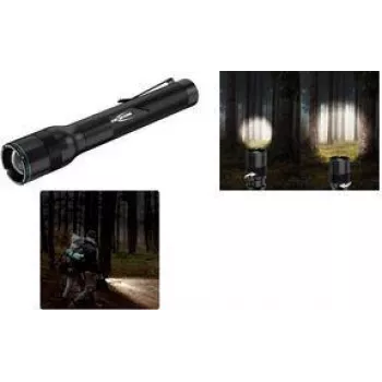 ANSMANN Adventure TA300BF latarka LED czarna z klipsem do paska, 300 lumenów, regulowana wiązka, IPX4 1600-0761