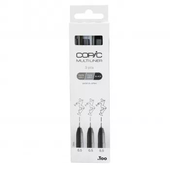 COPIC Multiliner Fineliner czarny 0,5 mm, 3 sztuki (22075633)