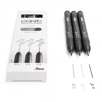 COPIC Multiliner Fineliner czarny 0,5 mm, 3 sztuki (22075633)