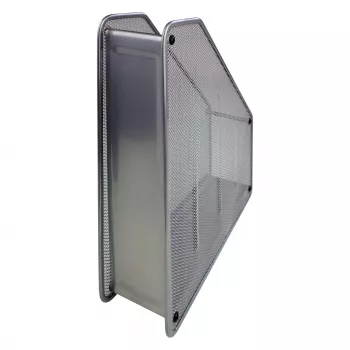 HELIT H2518000 Siatkowa podpórka na czasopisma DIN A4 z drutu metalowego, srebrna, malowana proszkowo, 1 sztuka