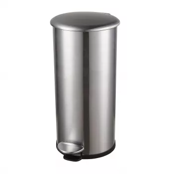 HELIT the zinc kosz na śmieci z pedałem 12 L srebrny stal nierdzewna okrągły soft-close H2406500