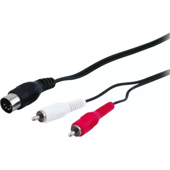 Wentronic AVK 114-150 1,5m kabel audio 5-pin DIN do 2x RCA wtyk męski - czarny 50014