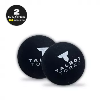 Piłka do squasha TALBOT torro, czarno-żółta, bardzo wolna, podwójna żółta kropka - 1 sztuka (251107)