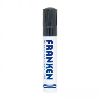FRANKEN JumboMarker Marker do Tablic Suchościeralnych, Końcówka Ścinana 4-12 mm, Czarny, Uzupełnialny, Suchościeralny, Bezzapachowy, 1 Sztuka (Z1910 10)