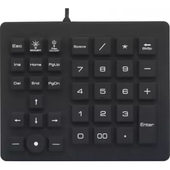 Renkforce USB klawiatura numeryczna wodoodporna, pyłoszczelna, z trackballem czarna (RF-4791687)