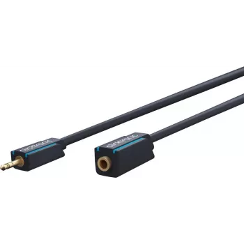 CLICKTRONIC kabel przedłużający audio MP3 3,5 mm wtyk jack stereo do gniazda 1,5 m czarny