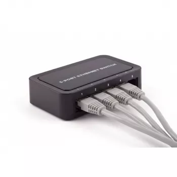 SHIVERPEAKS BS08-01110 5-portowy niezarządzany przełącznik Fast Ethernet na biurko, 10/100 Mbps, czarny