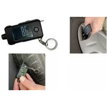 IWH cyfrowy miernik ciśnienia w oponach i głębokości bieżnika z wyświetlaczem LCD, PSI, KPa, bar, kg/cm², 1 szt. (75562)