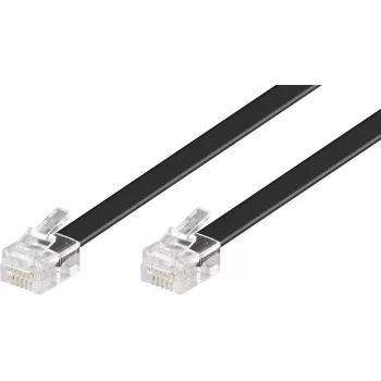 Wentronic Goobay kabel modułowy RJ12, 6P6C wtyk-wtyk, 15 m, czarny 50324
