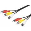 Wentronic AVK 354-300 3,0m kabel AV 3x RCA wtyk do 3x RCA wtyk - czarny 50382