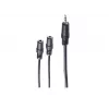 shiverpeaks BASIC-S kabel rozdzielający audio Y, wtyk stereo 3,5 mm na 2x gniazda stereo 3,5 mm, 0,2 m, czarny BS30761