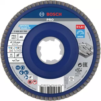 Bosch X-LOCK Tarcza listkowa 115 mm G 60 do metalu, stożkowa, X571 Best for Metal 2608621763
