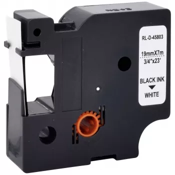 Renkforce RF-LT-D45803 Kompatybilna kaseta z taśmą do etykiet DYMO D1, 19 mm, biało/czarna, 7 m RF-6027838